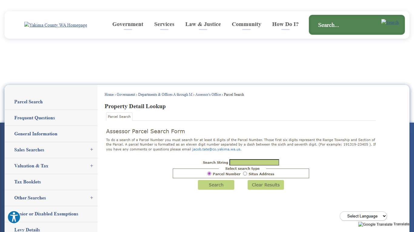 Parcel Search | Yakima County, WA