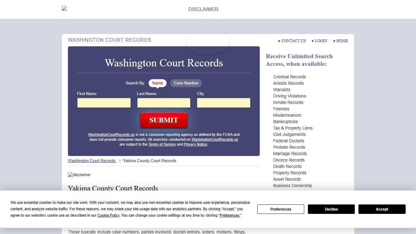 Yakima County Court Records | WashingtonCourtRecords.us