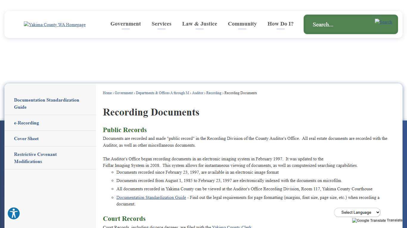 Recording Documents | Yakima County, WA