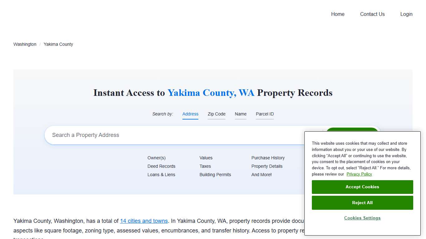 Yakima County Property Records | Owners, Deeds, Permits
