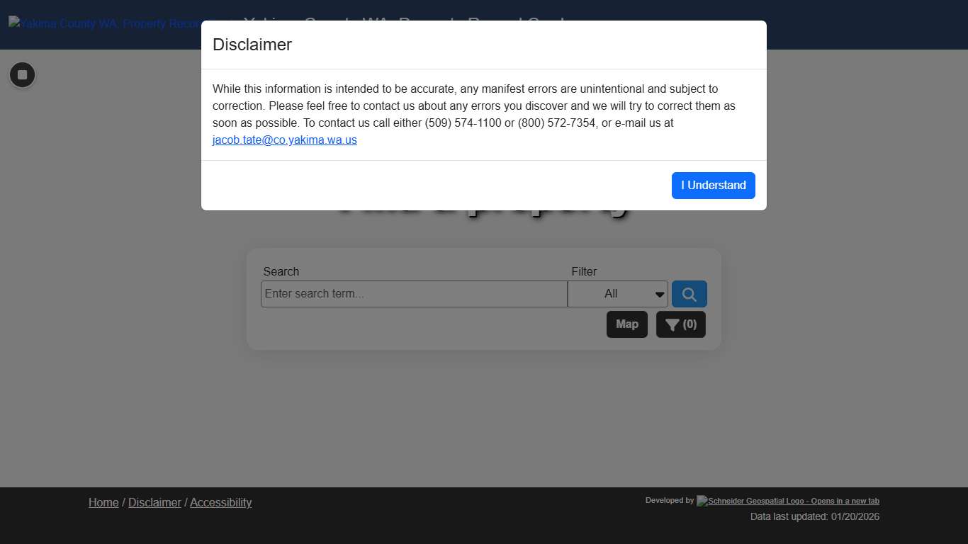Yakima County WA, Property Record Card